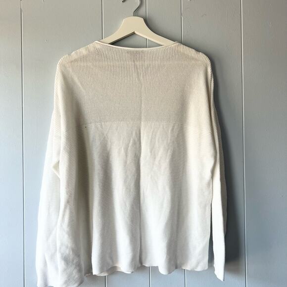 Eileen fisher textured pullover sweater in bone tencel - Picture 4 of 6